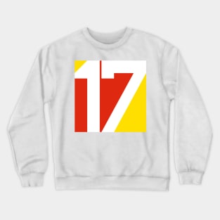 17 in Red and Gold Crewneck Sweatshirt